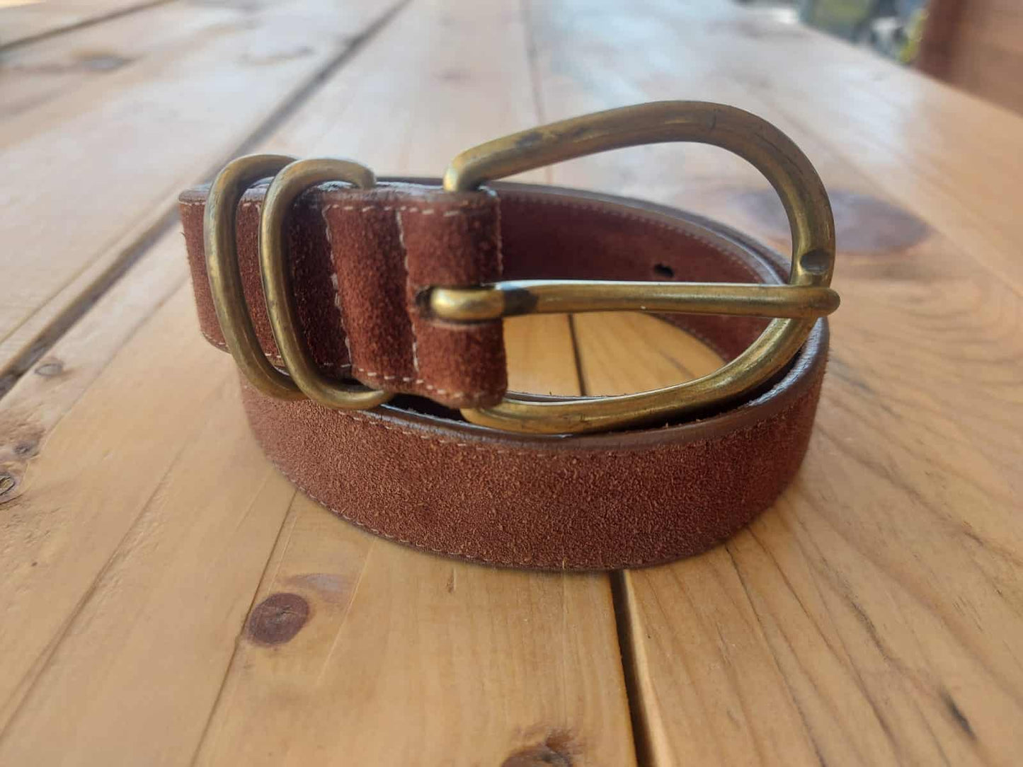 Brown Suede Belt