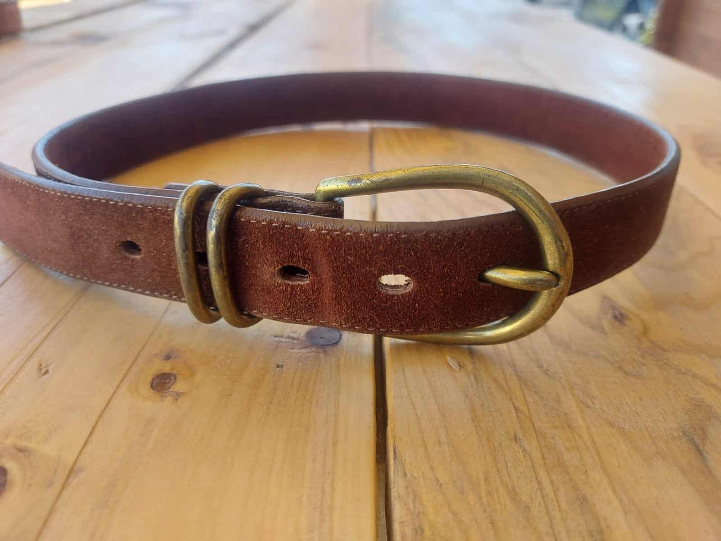 Brown Suede Belt